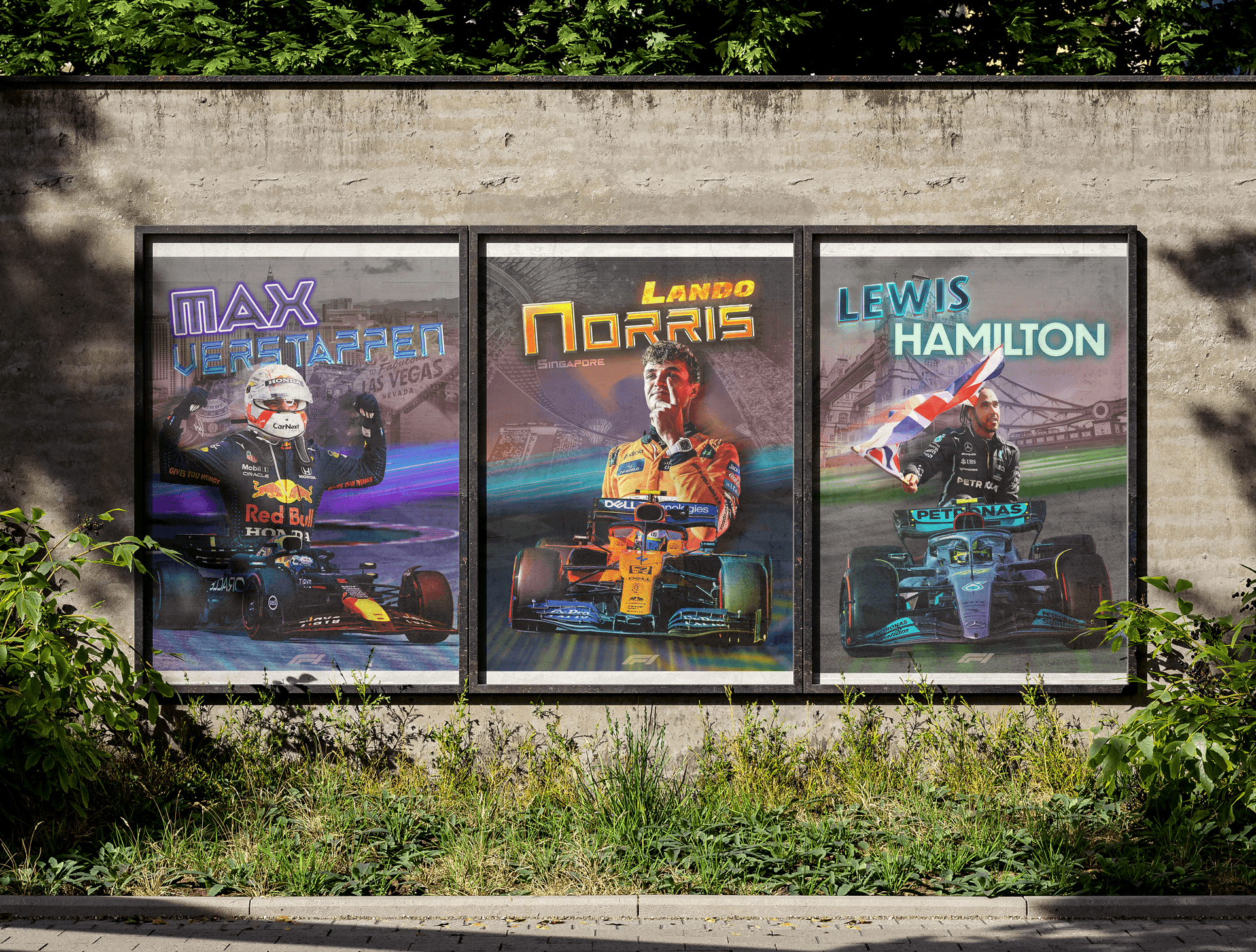 F1 posters mockup