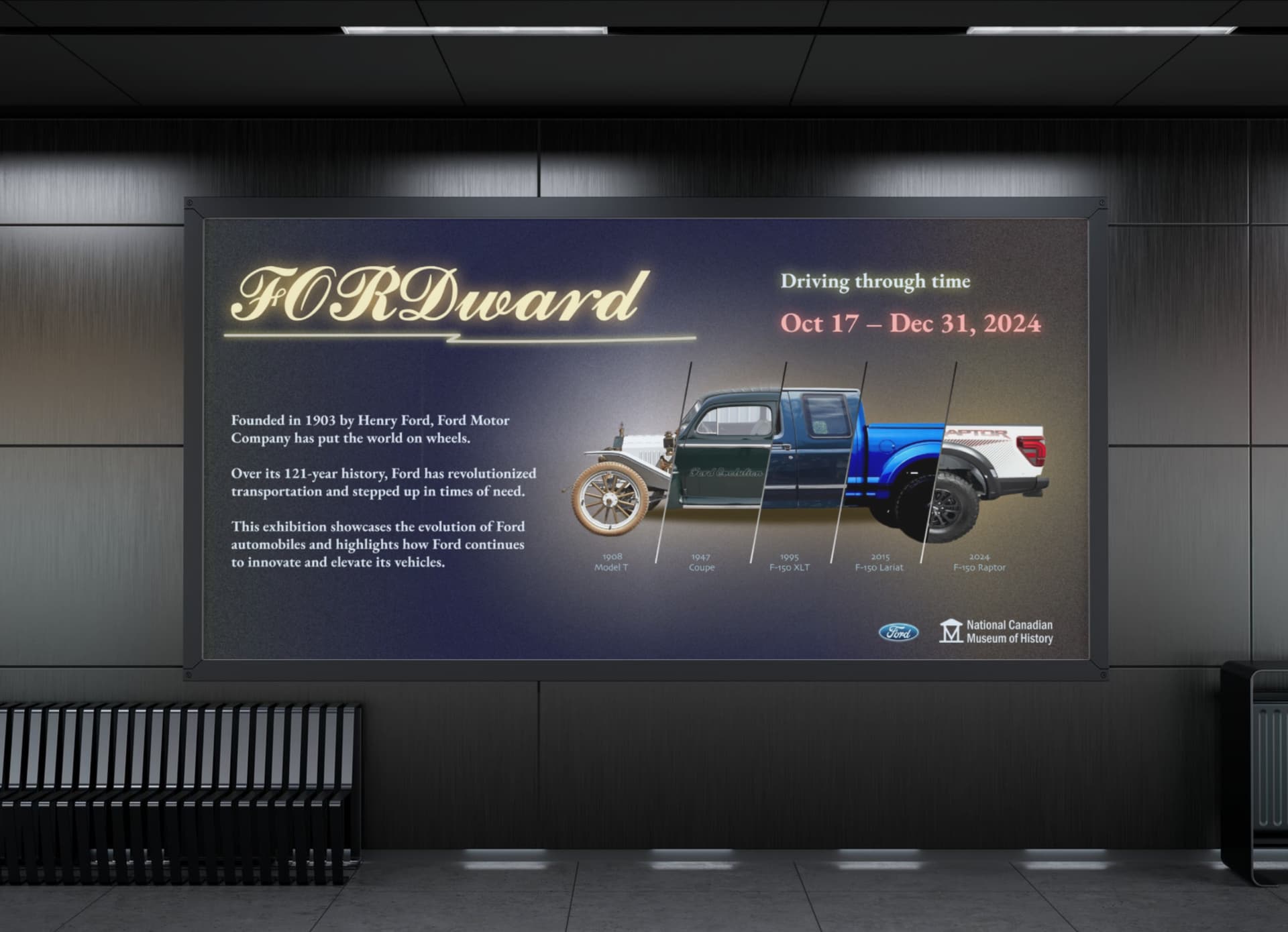 Ford eAdvert in station