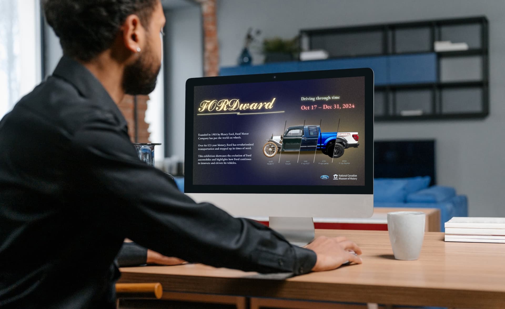 Ford poster on Macbook